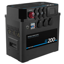 Lade das Bild in den Galerie-Viewer, ECTIVE AccuBox 200s tragbare Stromversorgung - Modell 2023 - mit 200Ah Lithium Batterie, integriertem Wechselrichter und MPPT
